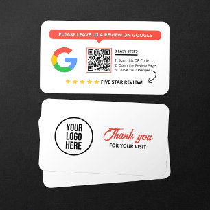 Vita Google Recensioner QR-kod Affärsrecension Län Visitkort
