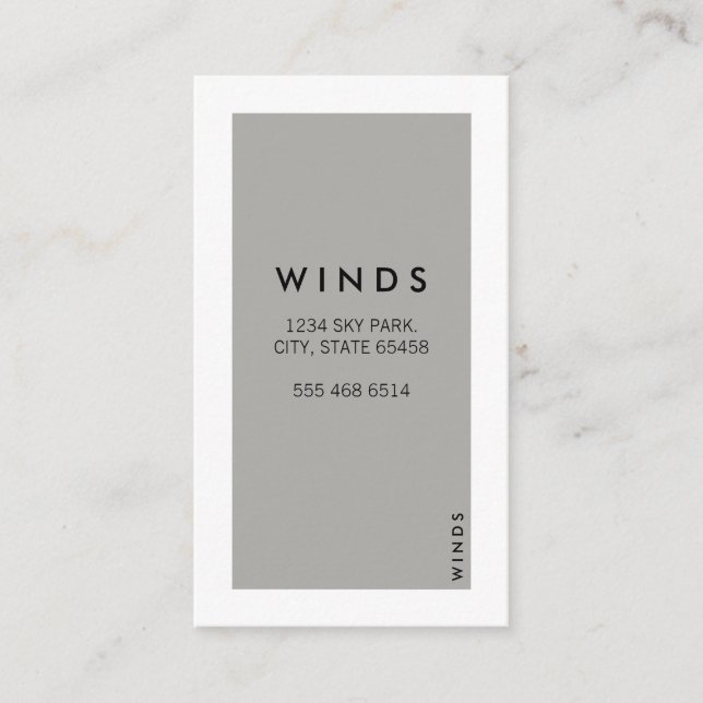 Vita Gräns (Grått) Visitkort (Framsida)