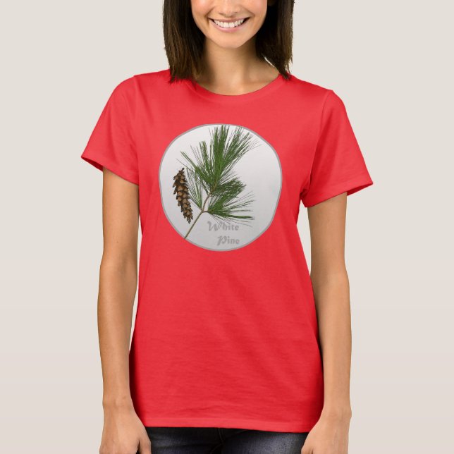 Vita Gräs Träd T Shirt (Framsida)