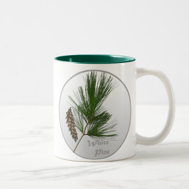 Vita Gräs Träd Två-Tonad Mugg (Höger)