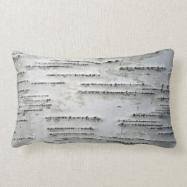 Vita, Grått och Black Birch Bark Lumbarkudde