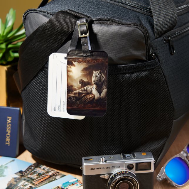 Vita grisar på söndagar bagagebricka (Framsida & Baksida)