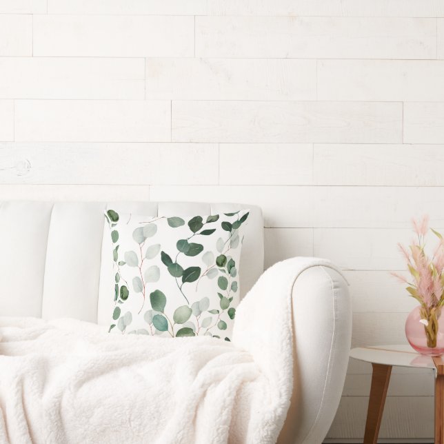 VITA GRÖNT BOTANICAL PRINT PILLOW KUDDE (Soffa)