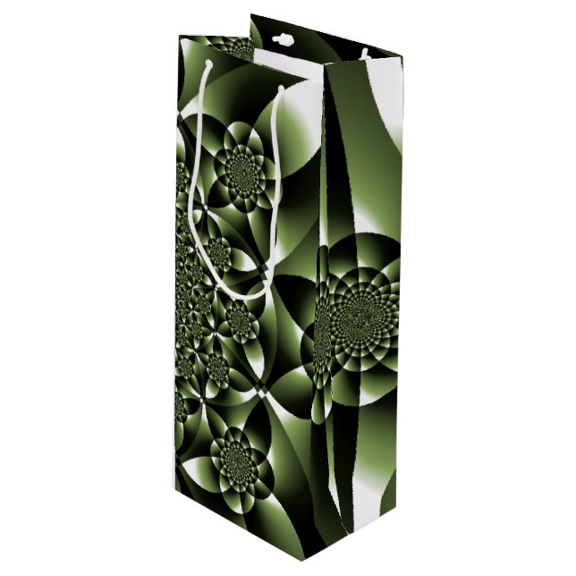 Vita Grönten Forest Löv Petals (Framsidan Vinklad)