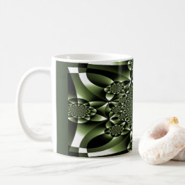 Vita Grönten Forest Löv Petals Kaffemugg