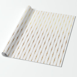 Vita, gula, ömtåliga, små droppar Polka dots Presentpapper