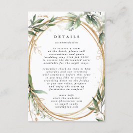 Vita Guld Circle Ram Boho Botanical Eucalyptus Tilläggskort