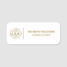 Vita Guld Company Logotyp Employee Magnetic