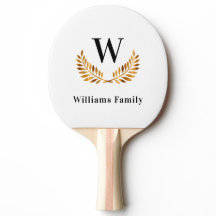 Vita guld-familjens monogram namn laurel-utandning