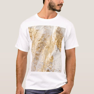 Vita guld-penseln målade struktur. t shirt