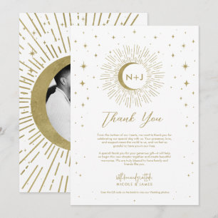 Vita Guldstjärnor Celestiala Solbränder Måne Tack Inbjudningar
