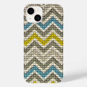 VITA GULT GRÅTT BLUE MOSAIC CHEVRONS