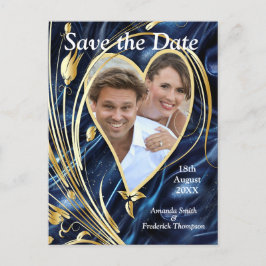 Vita & gyllene abstrakta blommor på siden i Simmer Meddelande Vykort