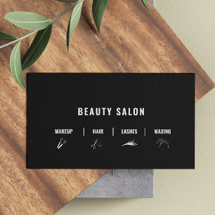 Vita Hair Salon Modern Bold Qr Code Social Media Visitkort