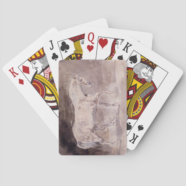 Vita häst (av Eugene Delacroix) Casinokort (Baksidan)