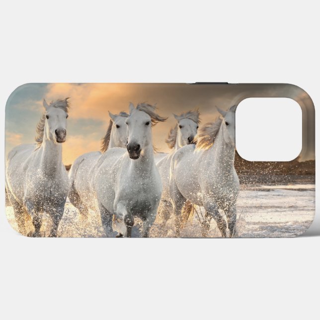 Vita hästar Fodral-Mate iphone case (Baksida (horisontell))