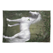 Vita hästar i Skogen med Hummingbird