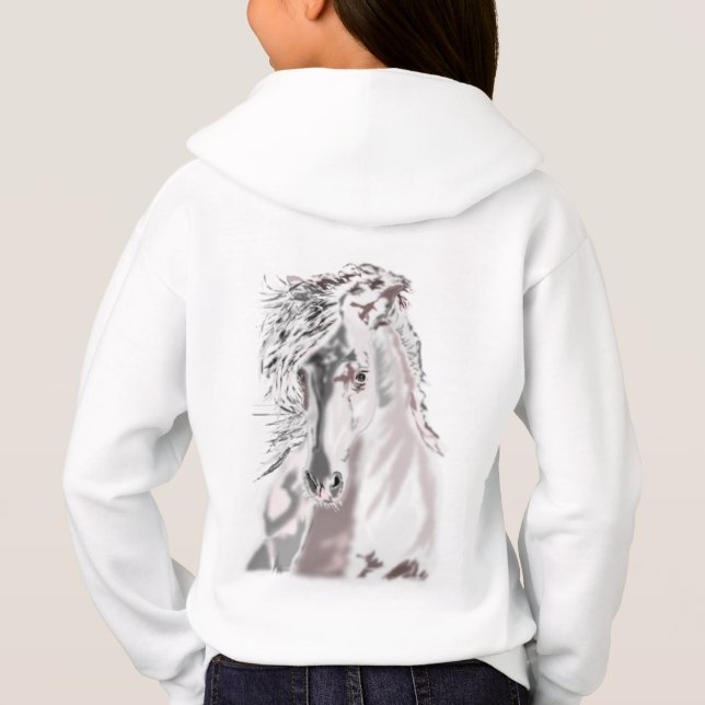 Vita hästar t shirt (Baksida)