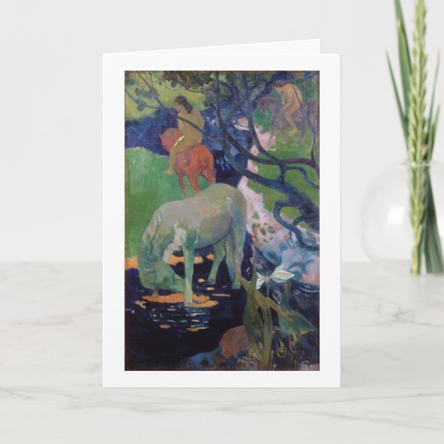 Vita hästen, Gauguin Kort (Framsida)