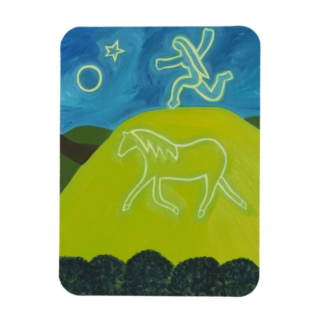 Vita hästen i Somerset 2011 Magnet (Vertikal)
