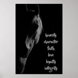 Vita hästens kärnvärden  poster