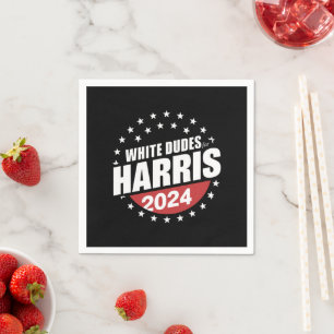 Vita herdes för Kamala Harris 2024 Val Pappersservett