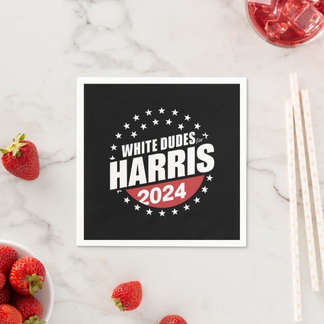 Vita herdes för Kamala Harris 2024 Val Pappersservett (Insitu)