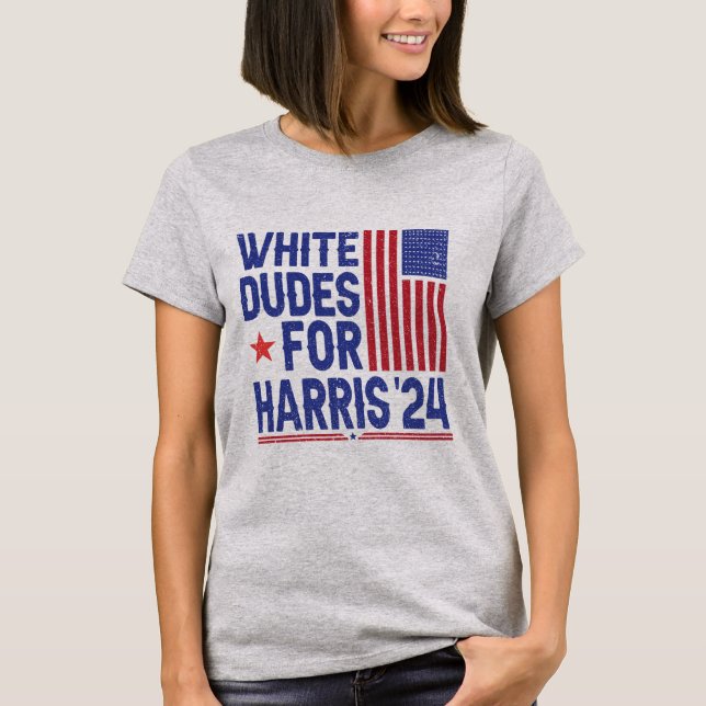 Vita herdes för Kamala Harris 2024 Val T Shirt (Framsida)