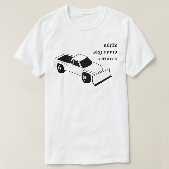 vita himlar snö tee (Design framsida)