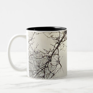 Vita Himmel och Sol, dramatiskt inramad av Träd Två-Tonad Mugg