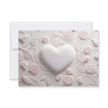 Vita hjärtan (präglad look) tom