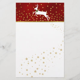 Vita Hjortar och stjärnor, julstationeri Brevpapper