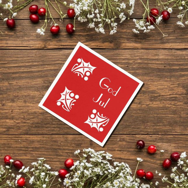 vita hollier i rött pappersservett (Skapare uppladdad)