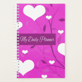 Vita hörn Violet Blommigt Daily Planner