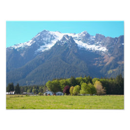 Vita Horse Mountain i Vår Skriv ut Fototryck