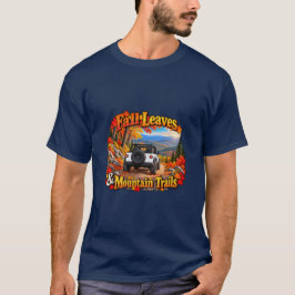 Vita höstlöv & bergsstigar T-Shirt