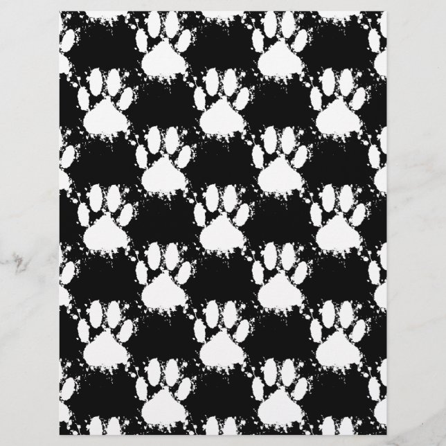 Vita Hund Mönster med färgspridare (Framsida)
