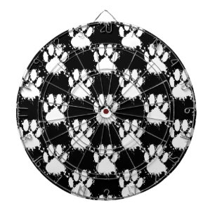 Vita Hund Mönster med färgspridare Darttavla