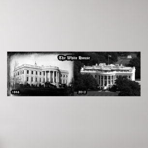 Vita huset - 1846 och 2012 poster