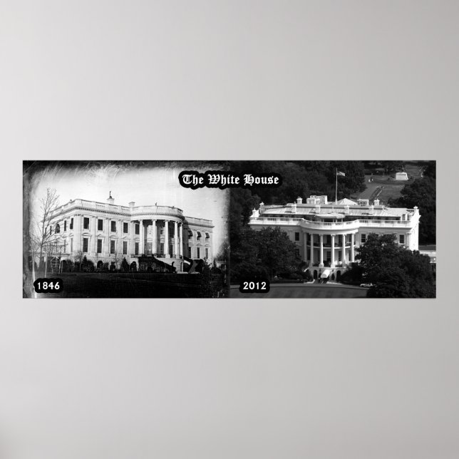 Vita huset - 1846 och 2012 poster (Framsidan)
