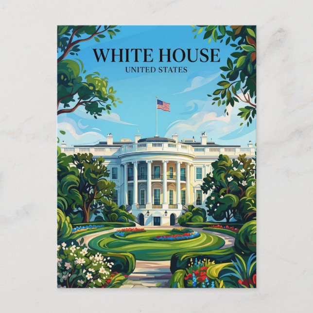 Vita huset District of Columbia Vykort (Framsida)