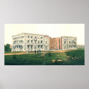 Vita huset efter British Attack 1814 Poster