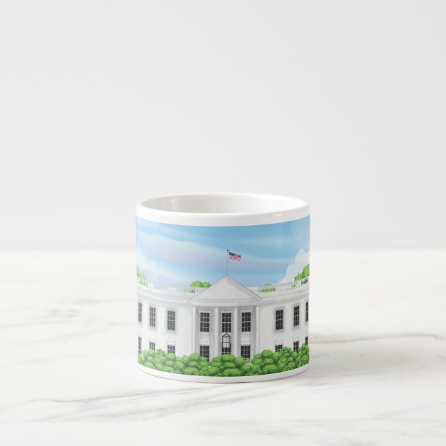 Vita huset espressomugg (Framsidan)
