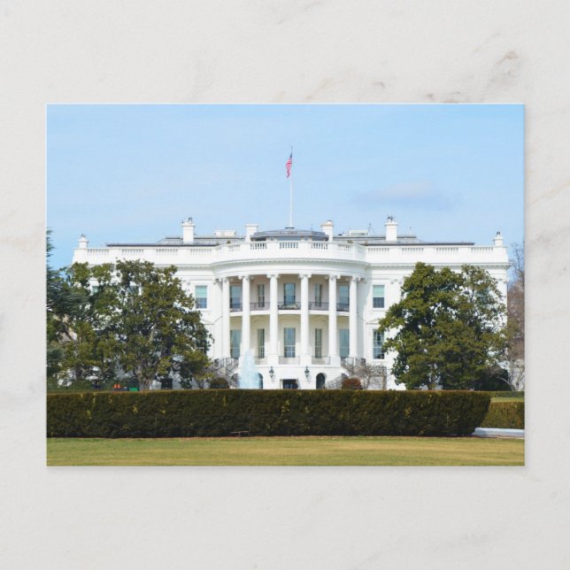 Vita huset från Gräsmatta Vykort (Framsida)