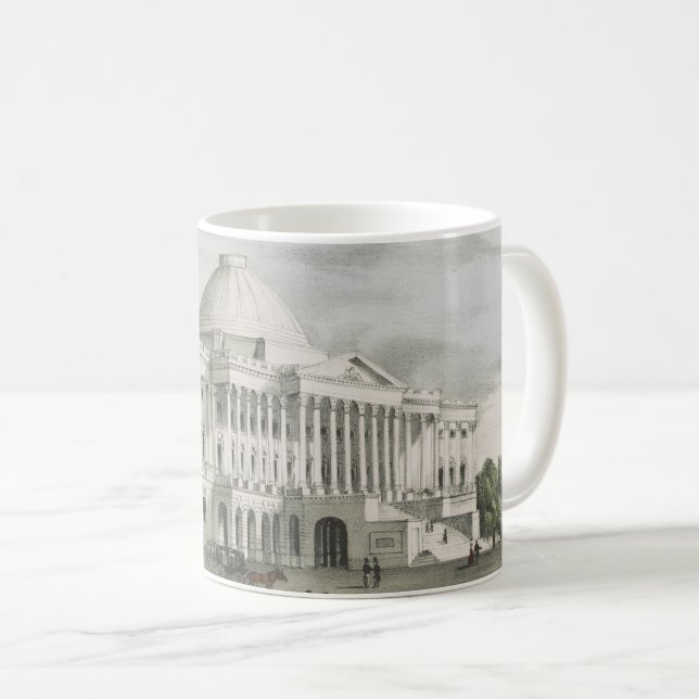 Vita huset, Huvudstad i Washington Lithograph Kaffemugg (Framsida höger)