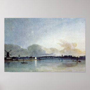 Vita huset i Chelsea av Thomas Girtin Poster