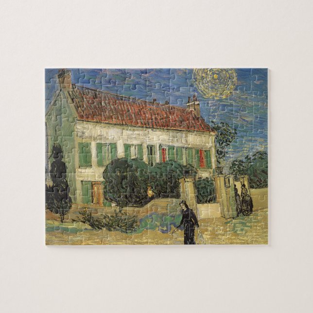 Vita huset i Night av Vincent van Gogh Pussel (Horisontell)