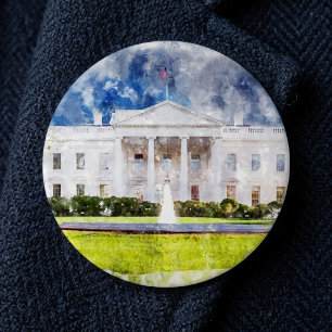 Vita huset i Washington DC Akvarell Knapp