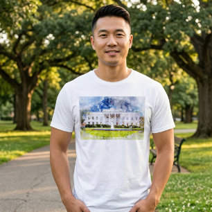 Vita huset i Washington DC Akvarell T Shirt