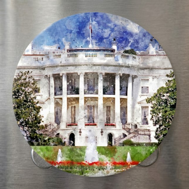 Vita huset i Washington DC – Södra fasaden Magnet (The White House in Washington DC – Southern Facade. Magnet)